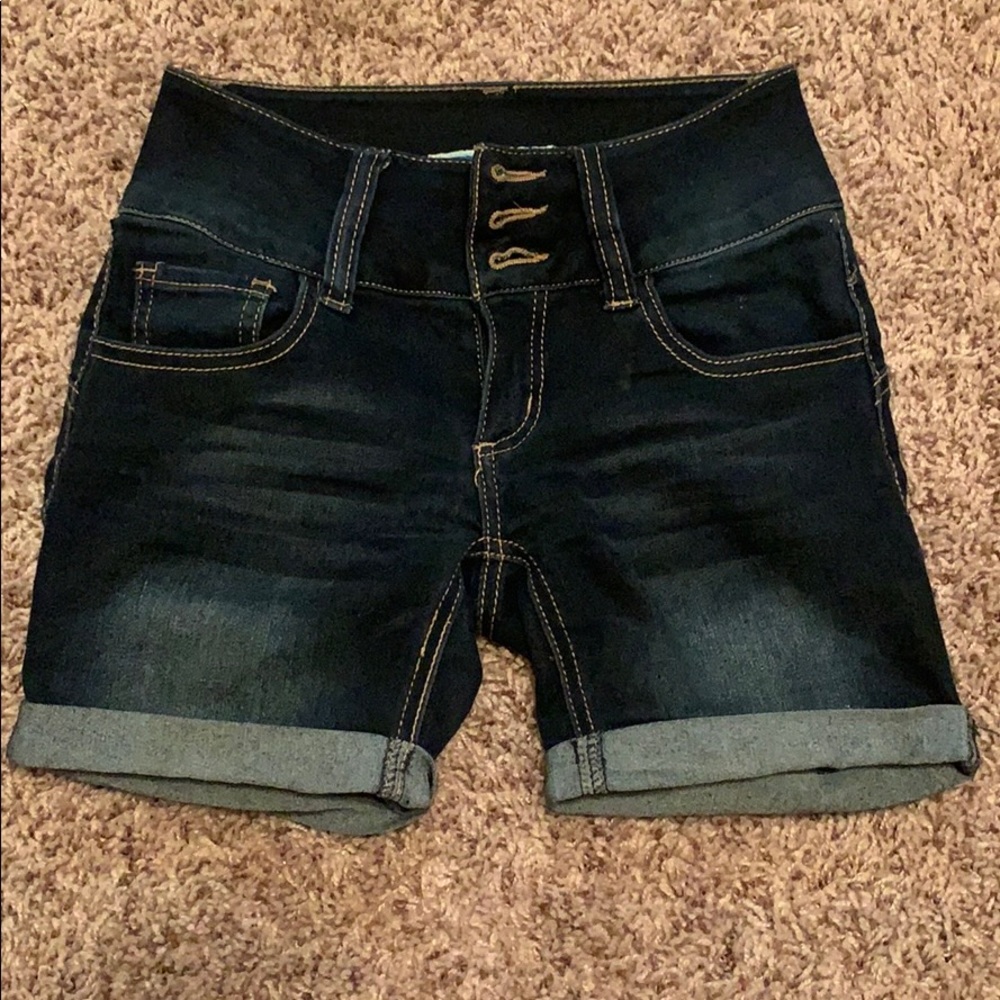 Paris Blues Cuffed Denim Shorts, Size 0